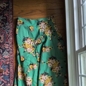 Plenty by Tracy Reese Teal and Floral Skirt